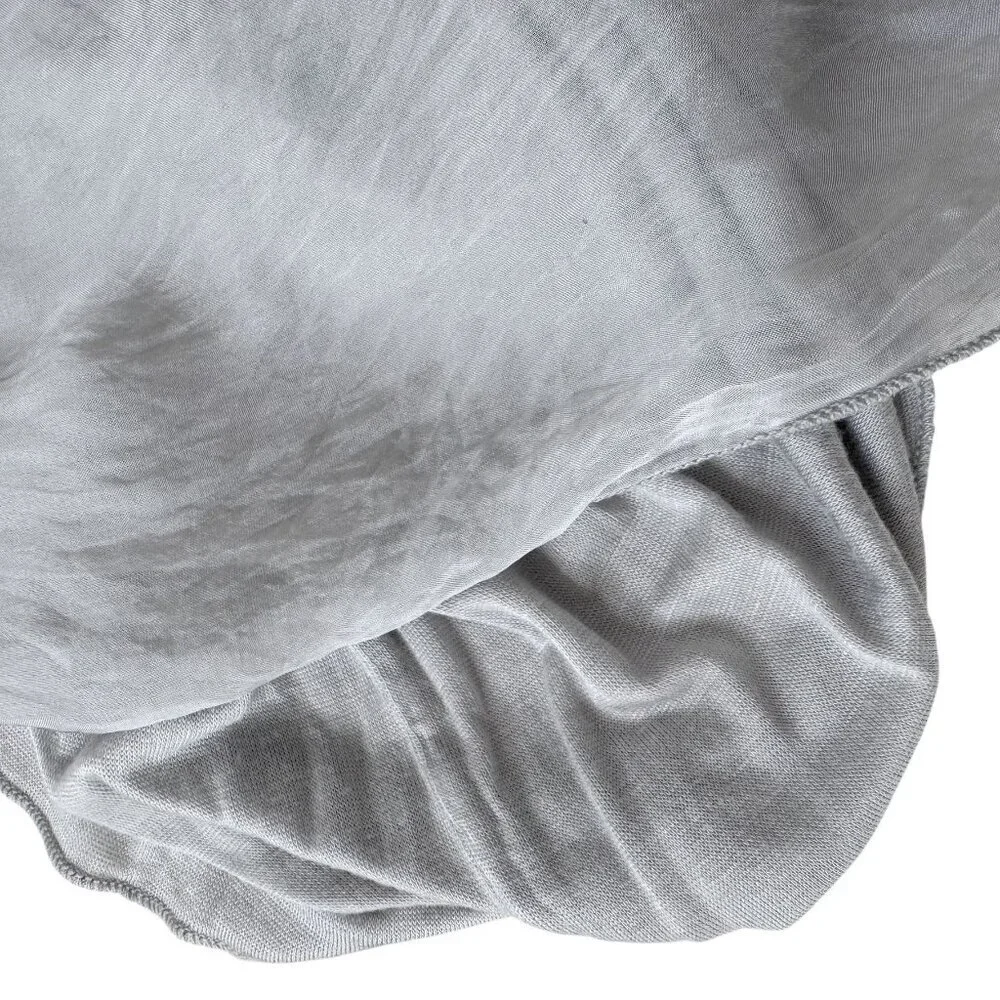 Adele Altman Roma Diaphanous Gray Silk Shift Dress NWT